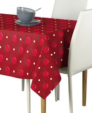 Christmas Red Balls Signature Tablecloths - Assorted Sizes 