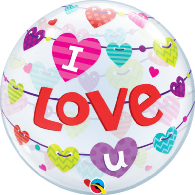 Balloons with the inscription I love you,different colors