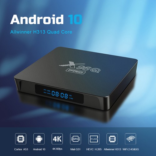 X96Q PRO Android 10.0 Smart TV Box UHD 4K Odtwarzacz multimedialny Allwinner H313 I7G6 - Zdjęcie 12 z 26