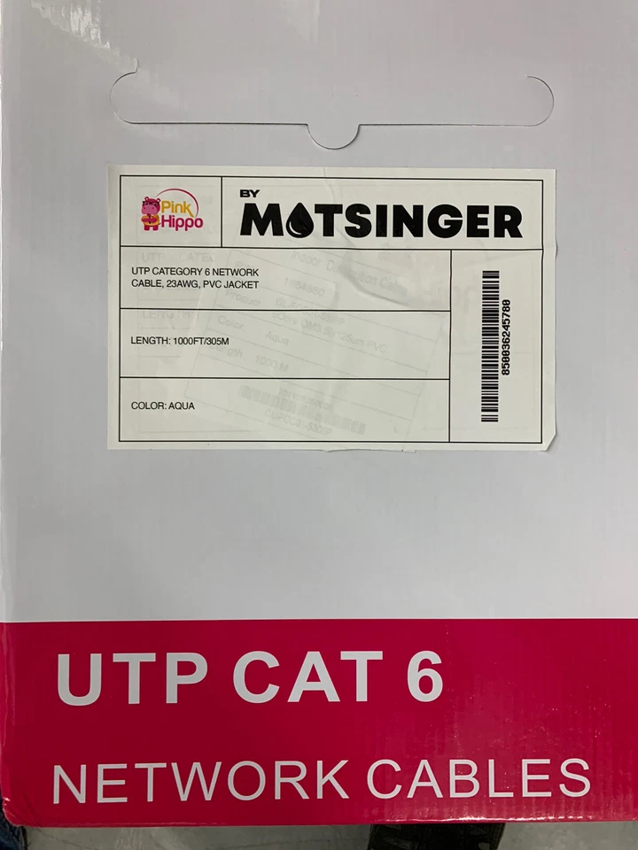 $50 CAT6 Bulk 1000ft Ethernet LAN Cable Internet Wire Solid Copper - Image 2 of 3