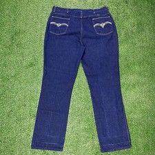 Vintage 80s Maverick Dark Wash Blue Denim Jeans Men's 40x33 Made In USA - READ