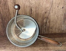 Vintage Foley Food Mill Potato Tomato Masher Strainer Wood Handle Crank 7"