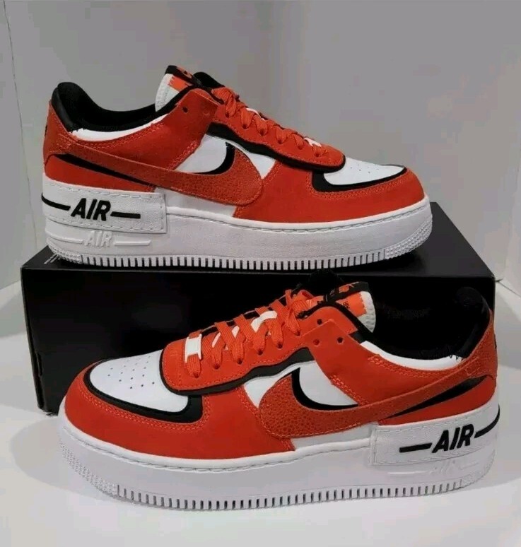 Nike Air Force Shadow Low Rush Orange Women's Sz NEW DQ8586 800 NoLid