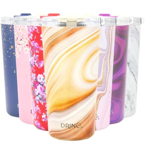 DRINCO vaso de acero inoxidable de 20 oz taza de café aislada taza de viaje con pajita - Imagen 21 de 99