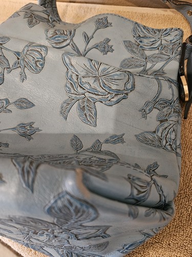 Authentic Cuoieria Florentine Blue Leather Hobo Bag - Picture 8 of 8
