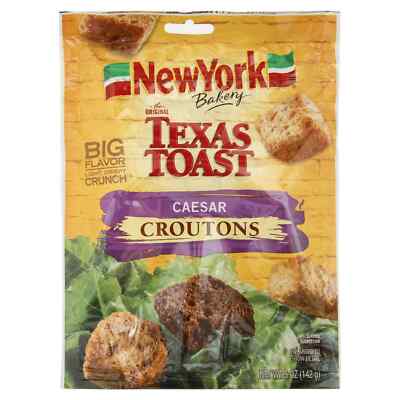 New York Bakery Texas Toast Caesar Croutons, 5 oz. Bag