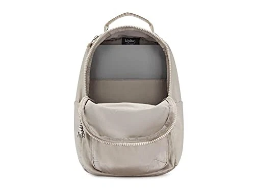(TG. Taglia unica) Kipling - Borsa Messenger, Unisex, Seoul, Argento (Metallic G - Immagine 4 di 4