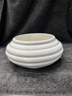 MCM Haeger Pottery Beehive Planter 4 1/2" h x 9 1/2" w  White Ribbed 2002