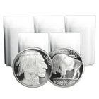 Lot of 100 - 1 Troy oz Buffalo .999 Fine Silver Round 5 Full Rolls
