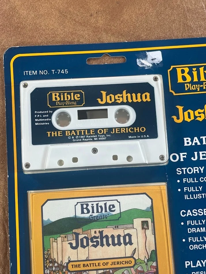 “Joshua” Bible Play-Along Cassette & Story Booklet 1987 Rainfall Toys New Sealed - Image 3 of 4