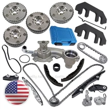 Timing Chain Kit Cam Phaser Water Pump Tool For Lincoln Ford F150 MKX 164Cu 2.7L