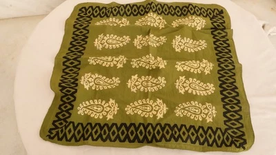 Grand bandana imprimé cachemire 21 x 21 pouces 100 % coton bloc main coton ba... - Photo 1/4