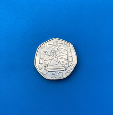 Rare UK 50p Coin 1992–1993 EC Presidency Single Market – Large Size Fifty Pence