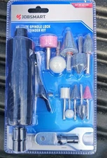 Mini Air Straight Die Grinder Kit 1/4" & 1/8" Collets Air Compressor Tool 13 pc