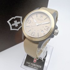 VICTORINOX SWISS ARMY Original Beige Dial Nylon Date Men's Watch Quartz