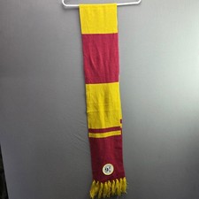 Harry Potter Scarf Platform 9 3/4 OS Burgundy Gold Striped Knit Tassel Fringe