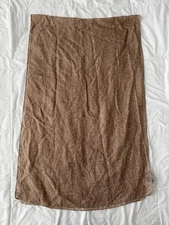 The Met Museum Of Art Wool Cashmere Printed Rectangle Scarf Beige Lightweight