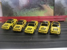 NEW Lot of 5 Tyco Ho Slot car  TCR Yellow Jam car car  On a Rolling Chassis