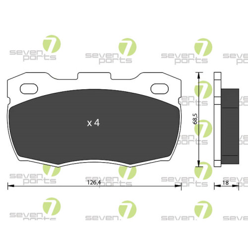 Plaquettes de frein Land Rover Seven Parts SVP18710 anti-bruit