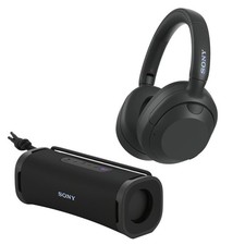 Sony WHULT900NB ULT Noise Cancelling Headphones Speaker Bundle (Black)
