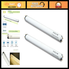 2-Pack 15W Cool White 18" Fluorescent Light Bulbs, T12 Linear Tube 4100K Replace