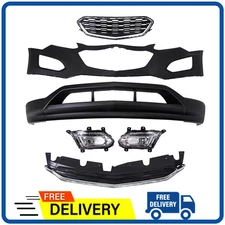 Black Painted Front Bumper Cover Fits 2016-2017 Chevy Equinox