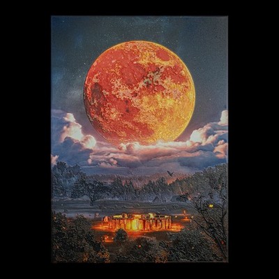 Displate Limited Edition Blood Moon Glows in the Dark and Black Light Effect