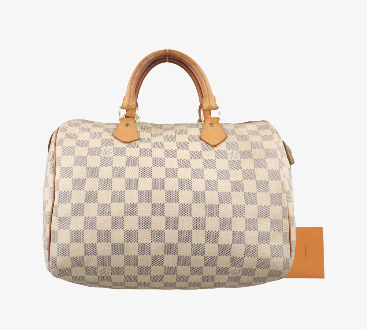 Louis Vuitton Speedy 30 Damier Azur Handbag N41533 Leather Auth