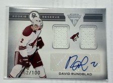 2011-12 TITANIUM DAVID RUNDBLAD ROOKIE RESERVE DUAL MEMORABILIA AUTO SP /100 #20