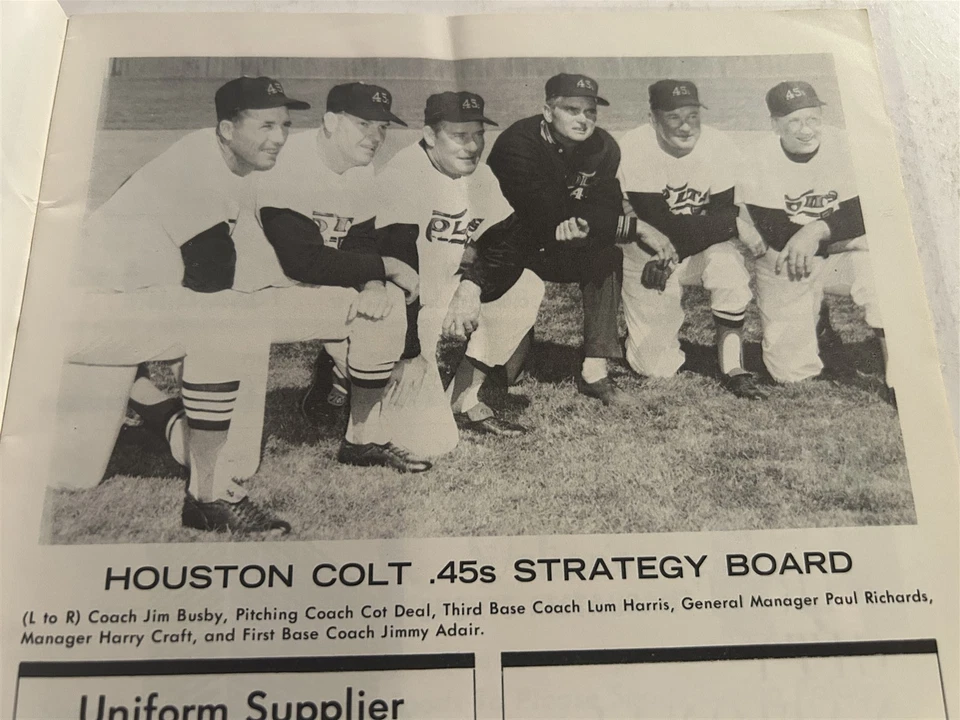 1963 ST Louis Cardinals vs HOUSTON Colt 45s Program RUSTY STAUB Runnels TEMPLE - Image 2 of 4