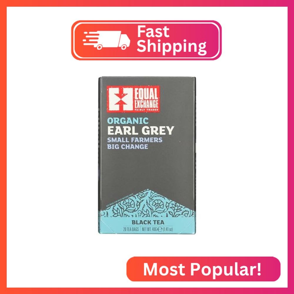Equal Exchange Organic Earl Grey Tea, 20-Count