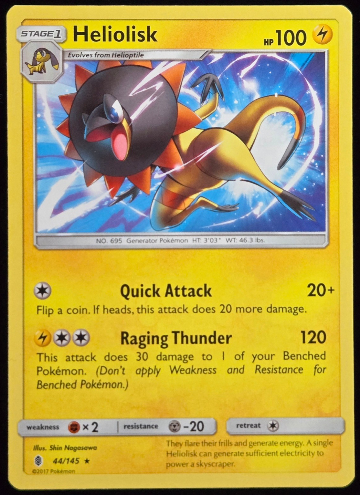 Pokemon TCG: SM - Guardians Rising - Heliolisk (44/145) Rare