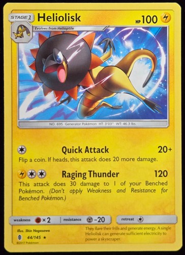 Pokemon TCG: SM - Guardians Rising - Heliolisk (44/145) Rare