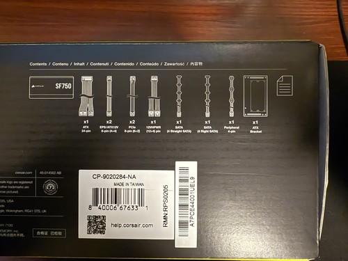 Corsair SF Series SF750 80+ Platinum Modular Power Supply CP-9020284-NA (2024) - Afbeelding 4 van 4