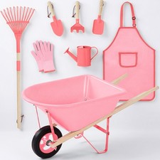 Best Choice Products Kids Gardening Tool Set with Wheelbarrow 8pc