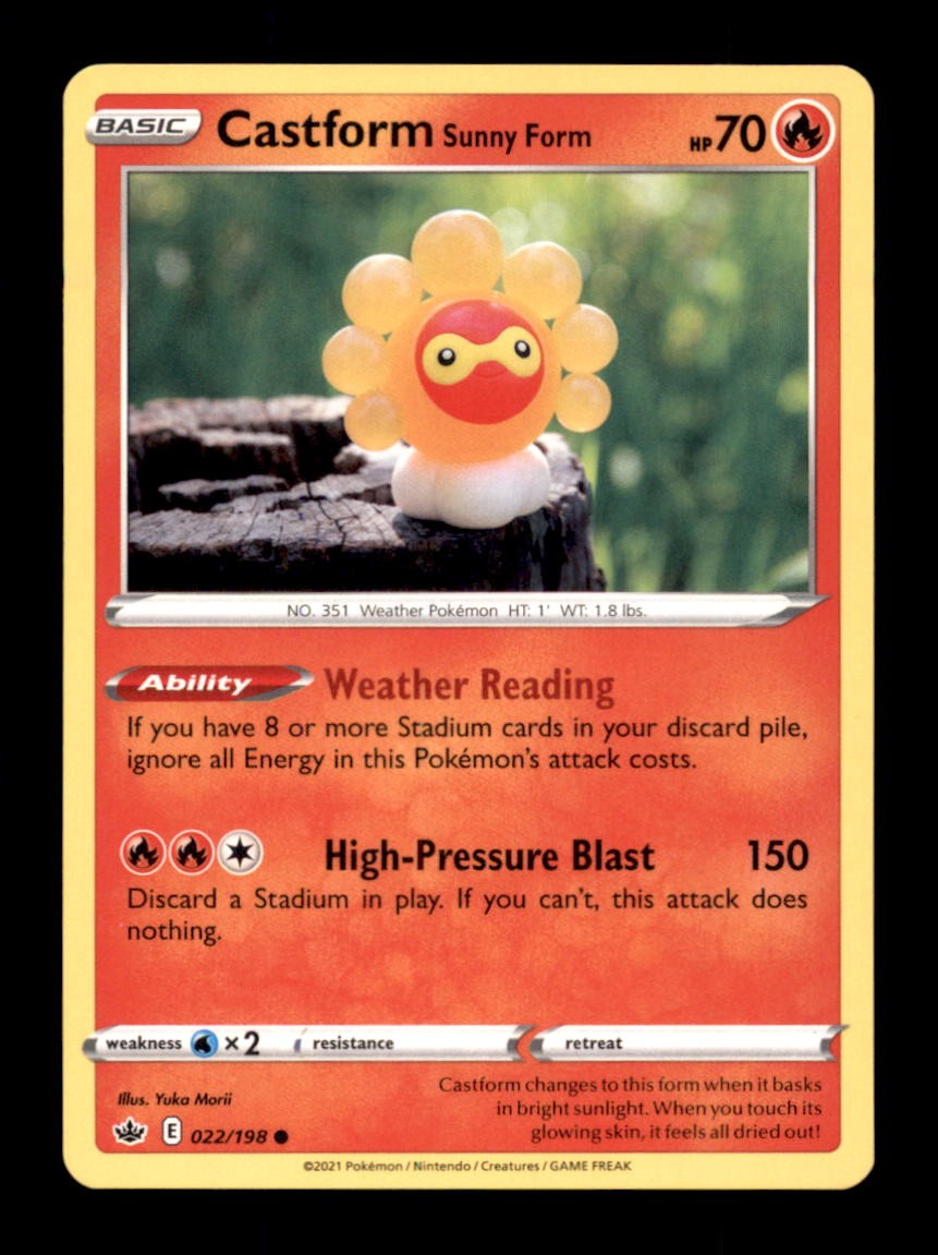 CASTFORM SUNNY FORM 022/198 C CHILLING REIGN POKEMON NM/M