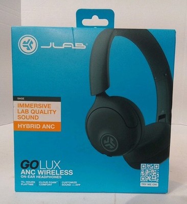 JLab Go Lux ANC Wireless Headphone Hybrid Active Noise Cancelling Black *NIB/New