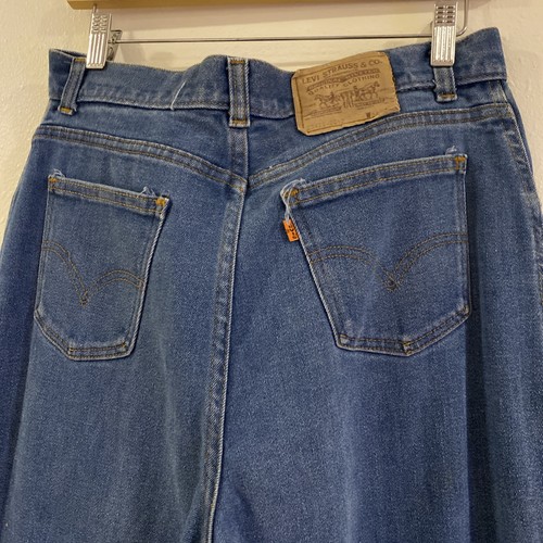 Vintage 70s Scoville Levi’s 517 Orange Tab Denim Bootcut Jeans 32x32 Made In USA