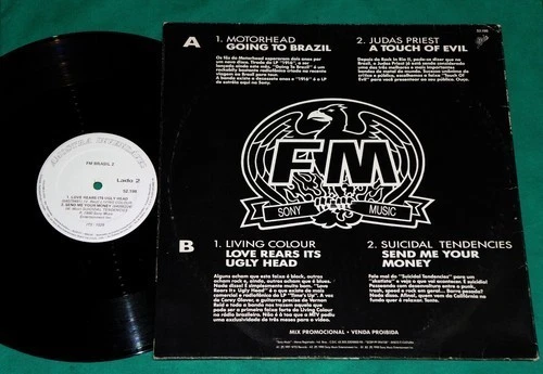 Fm Brasil 2 BRAZIL PROMO 12" Ep 1990 Motorhead Judas Priest Suicidal Tendencies Foto 2 de 4