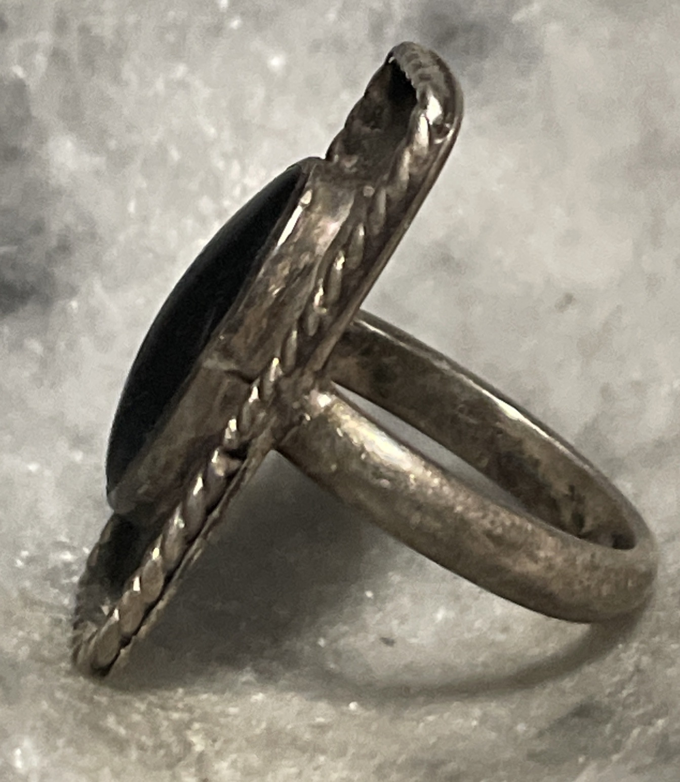 Roped Rectangular Southwestern Sterling Silver Ri… - image 4