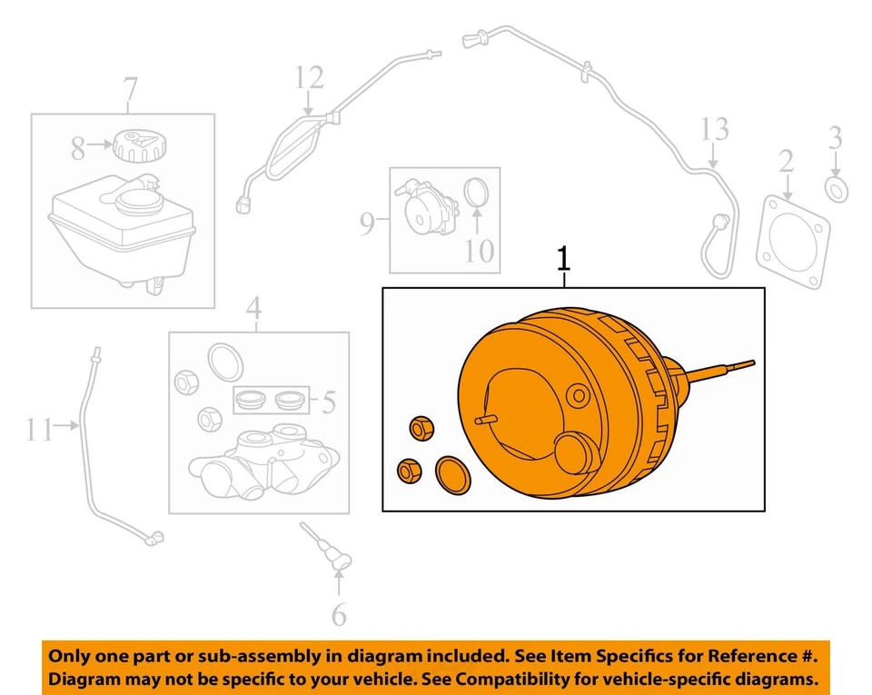 Power Brake Booster With Supercharged Option Fits 10-13 JAGUAR XJ 764364 Foto 2 de 4