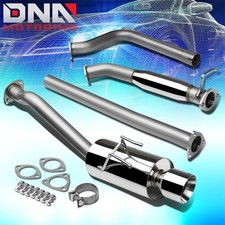 4rolled Tip Stainless Exhaust Catback System For 12-15 Civic Si 4dr Fb6 K24z7