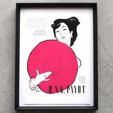 Dr. N.G. Payot Dr. Payot 1950s Rene Gruau Italy vintage advertisement framed ite