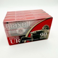 New 4 Pack Maxwell UR 90 Minute Blank Audio Cassette Tapes Normal Bias Sealed