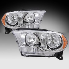 For 2011-2013 Dodge Durango Chrome Housing Amber Corner Headlights Assembly Pair For 2011-2013 Dodge Durango Chrome Housing Amber Corner Headlights Assembly Pair