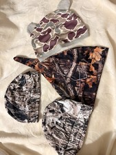 4 camo Baby hats will fit newborn - 0-3 months 