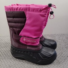Columbia Boots Youth Size 6 Pink Powderbug Snowlite BY2106-695 400g Insulated