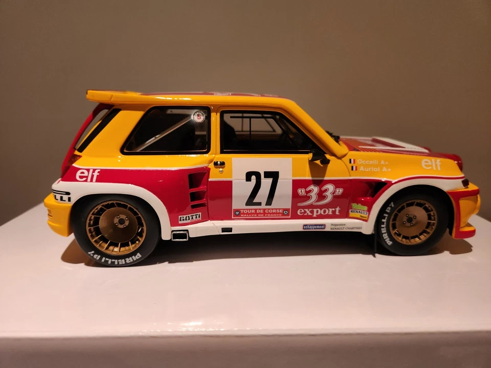 1985 Renault 5 Maxi Turbo Tour De Corse Rally 1/18 Otto-models - Image 3 of 4