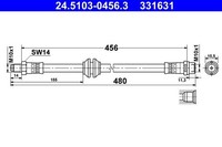 ATE 24.5103-0456.3 Bremsschlauch FüR MERCEDES-BENZ