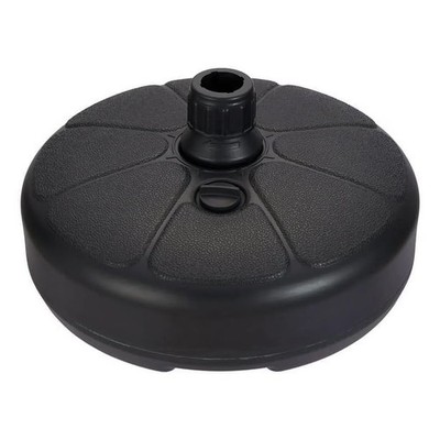 Mainstays 26lb Outdoor Fillable Round Resin Opp Umbrella Base Black